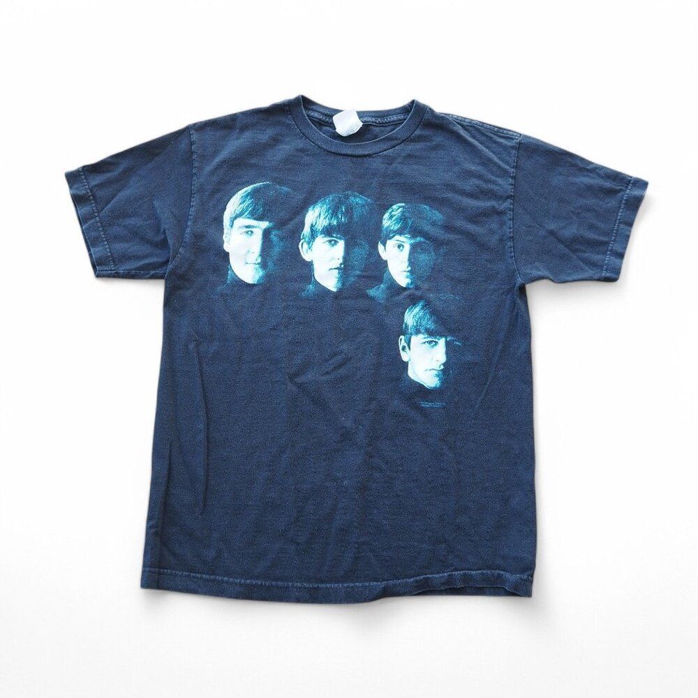 The Beatles Apple Records With the Beatles Vintage 1999 Big Face Band Shirt‎ M